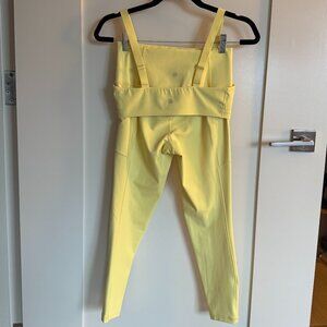 Athleta Bra and Legging Set in Citron Size Small